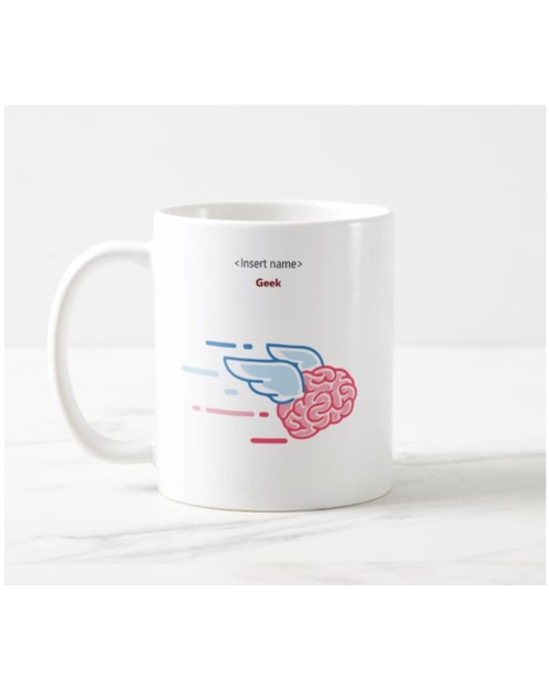 Geek Ceramic White Printed Coffee Mug